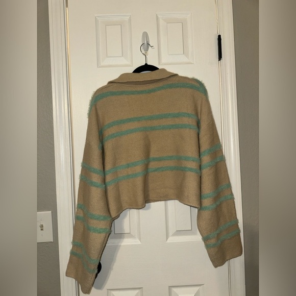 MABLE FUZZY CROP STRIPE SWEATER - Picture 8 of 11
